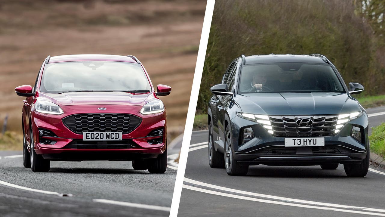 Ford Kuga vs Hyundai Tucson front