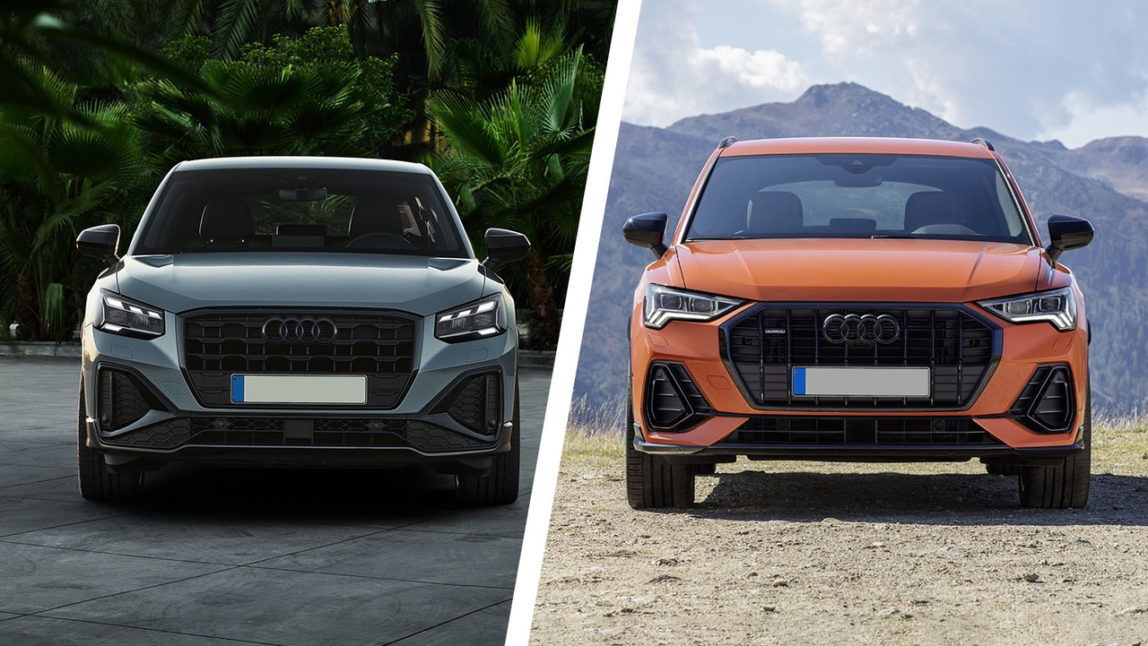 Audi Q2 vs Audi Q3 front shot