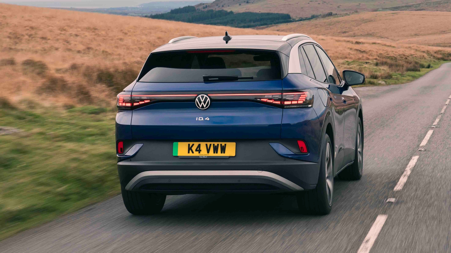 Volkswagen ID.4 driving rear view