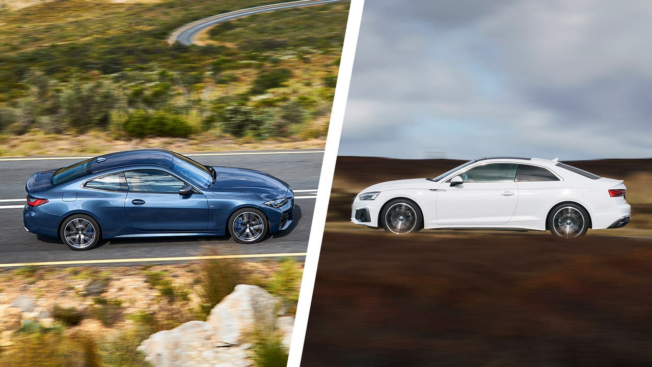 BMW 4 Series vs Audi A5 side