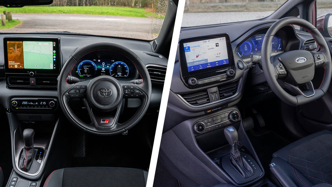 Toyota Yaris vs Ford Fiesta interior