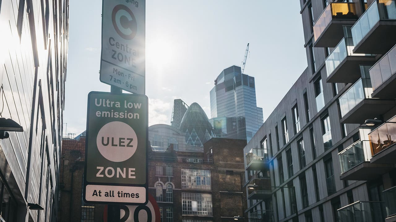 A London ULEZ sign post