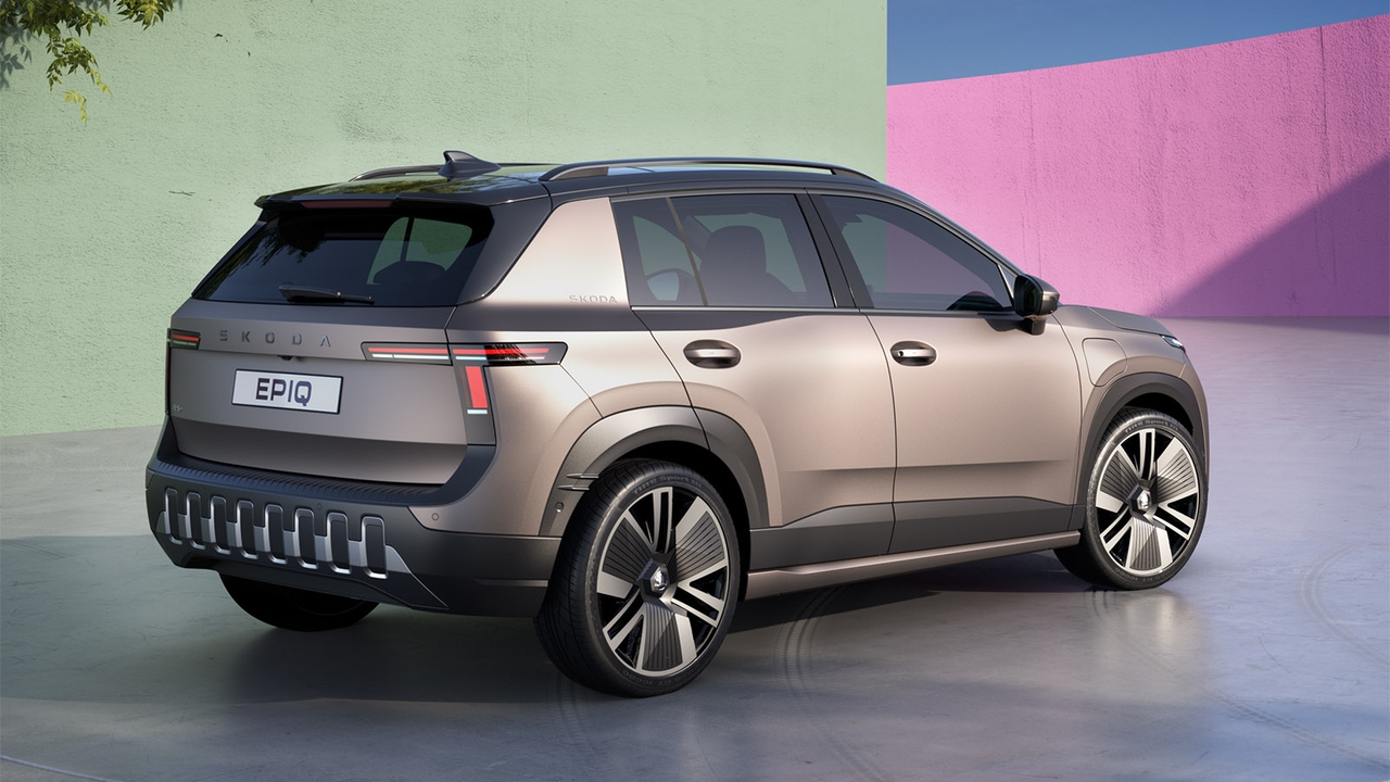 New Skoda Epiq rear three quarter