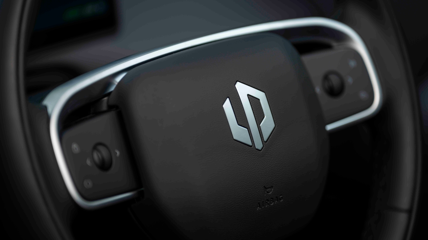 Leapmotor C10 steering wheel, close up