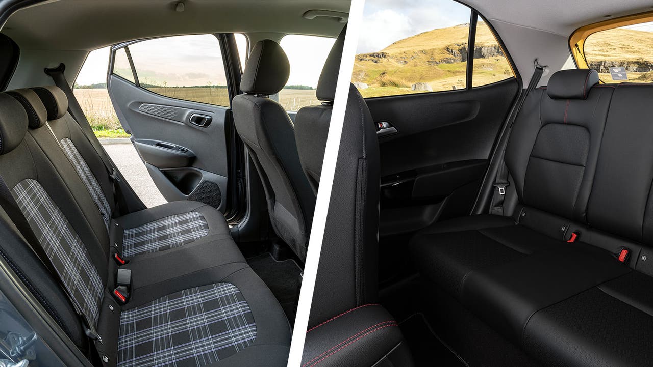 Hyundai i10 vs Kia Picanto rear seats