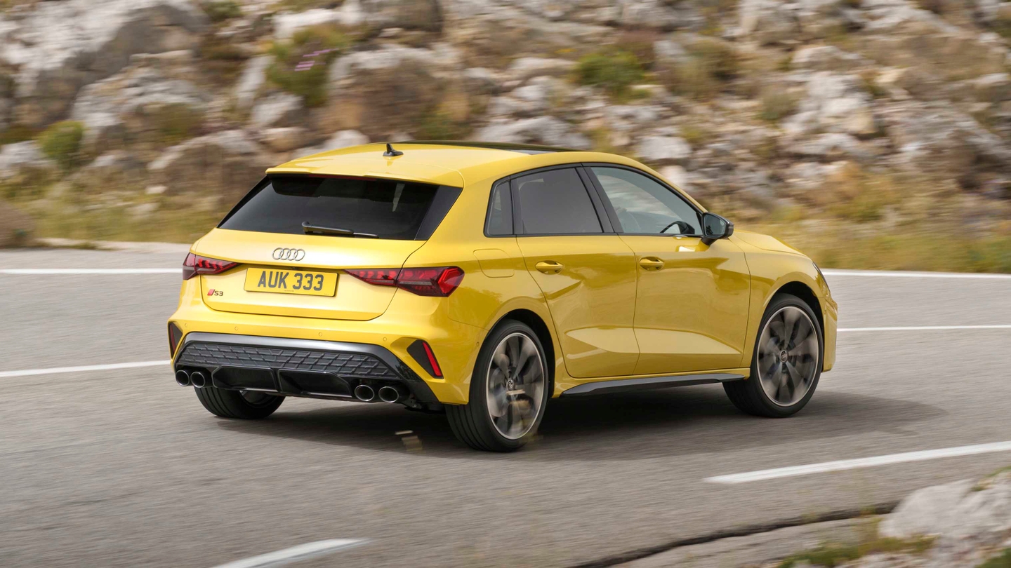 Audi S3 cornering - rear view