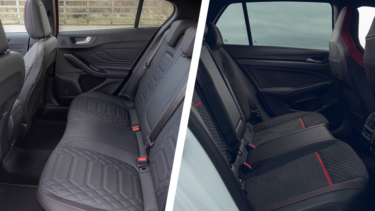 Ford Focus vs Volkswagen Golf rear seats