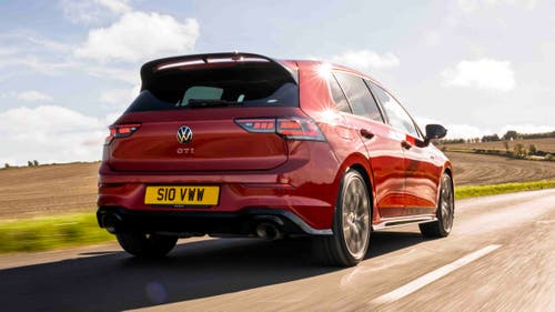 VW Golf GTI Clubsport driving rear view