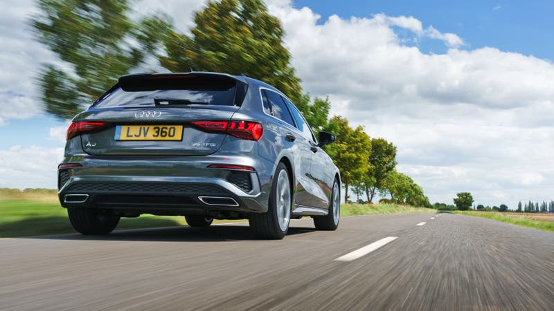 Audi A3 driving - rear view