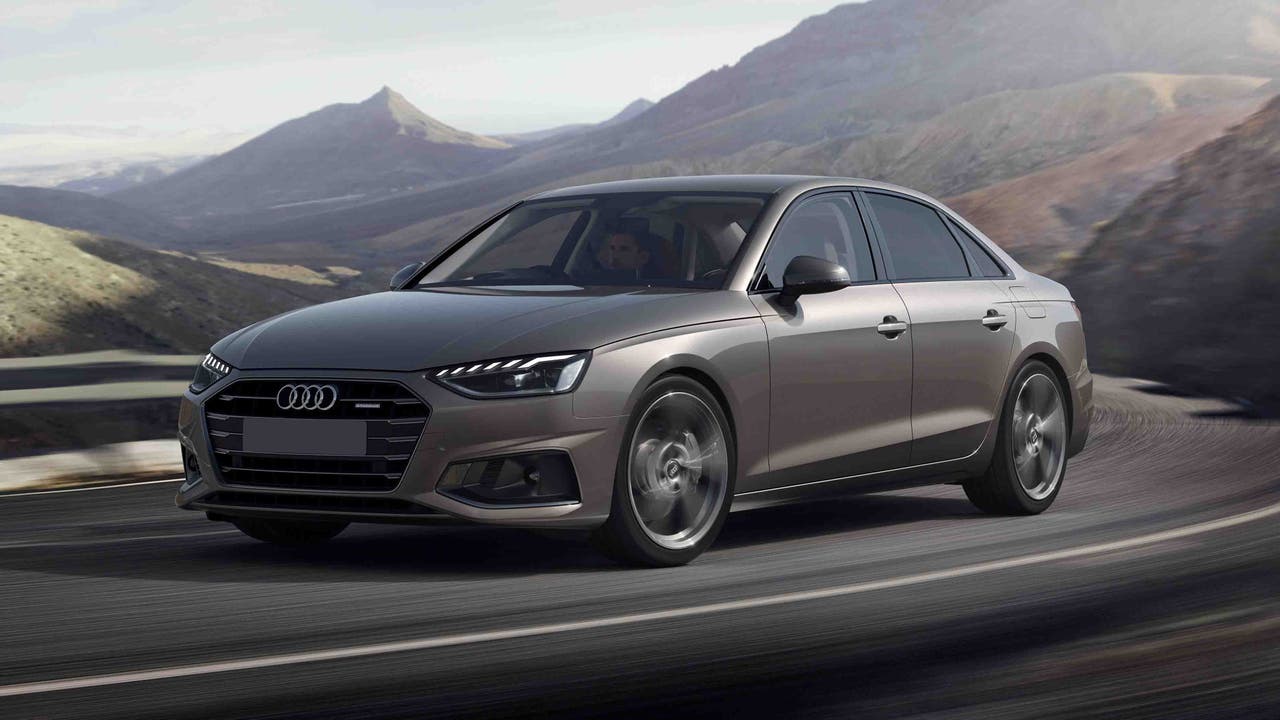 Audi A4, grey, driving