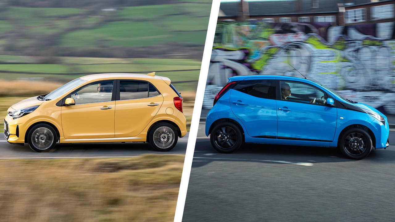 Kia Picanto vs Toyota Aygo side