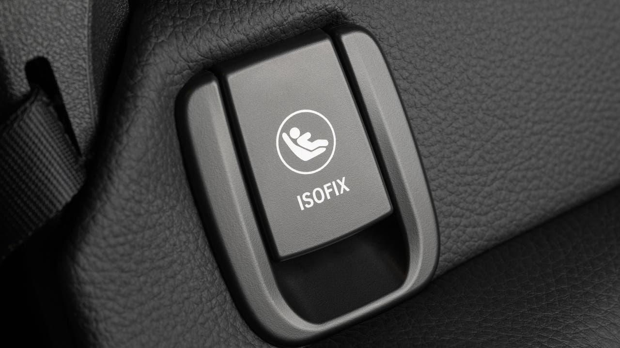 Isofix point in car