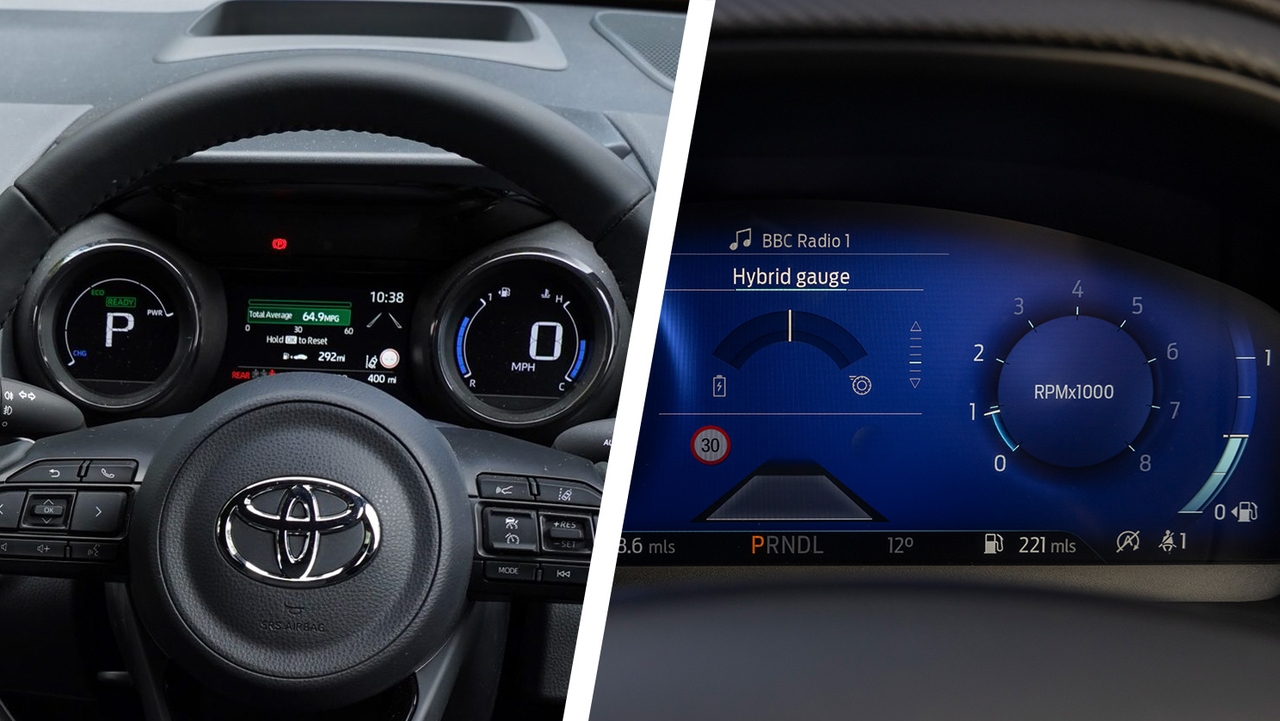 Toyota Yaris vs Ford Fiesta driver's dials