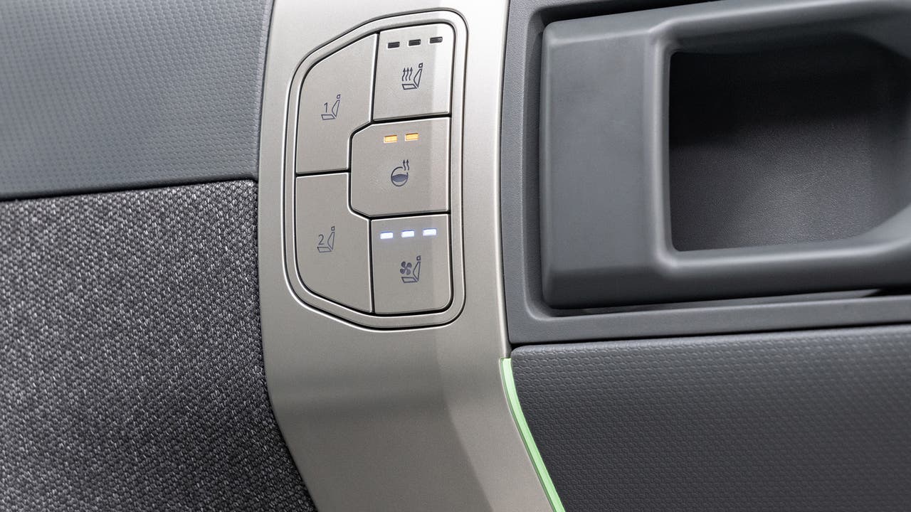 Ventilated seats in a Kia EV3