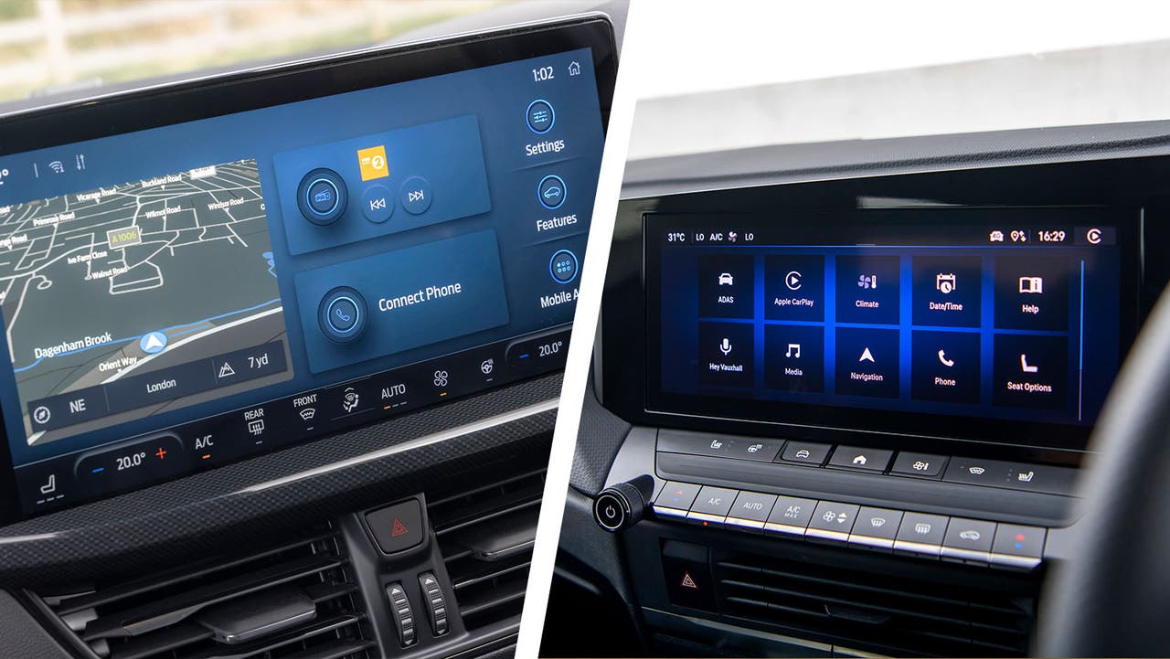 Ford Focus vs Vauxhall Astra touchscreen