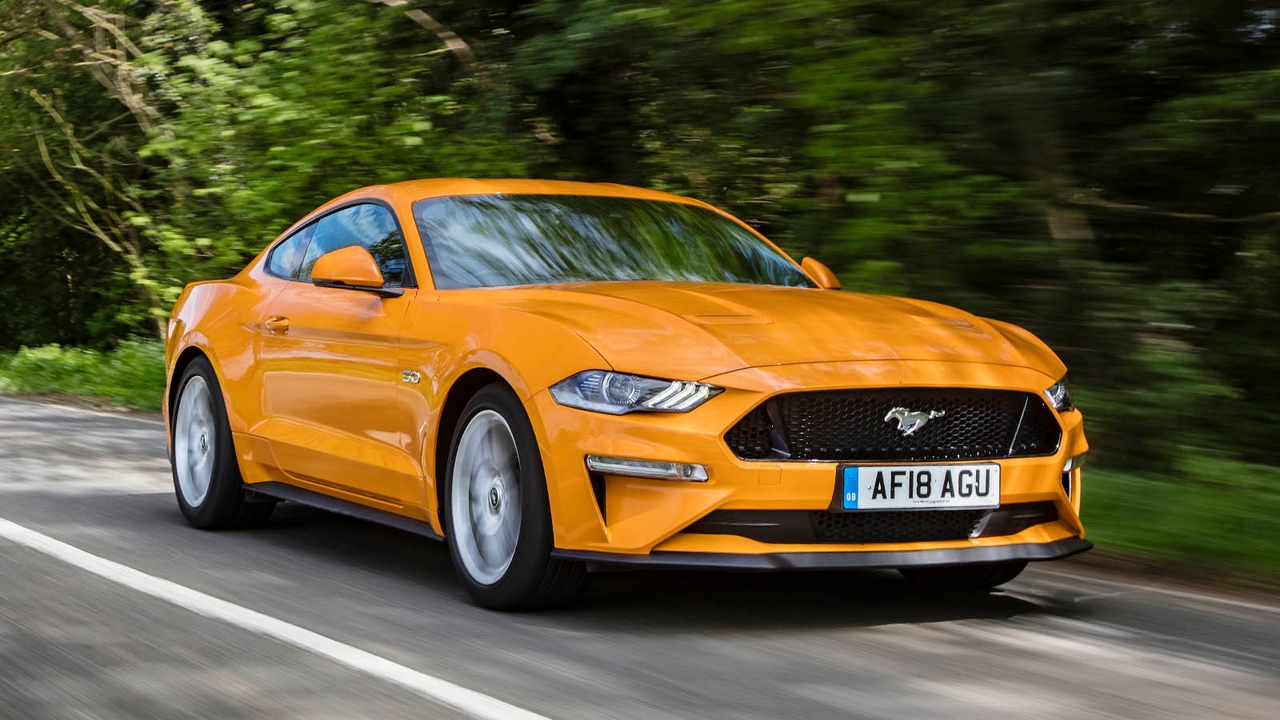 Ford Mustang in orange