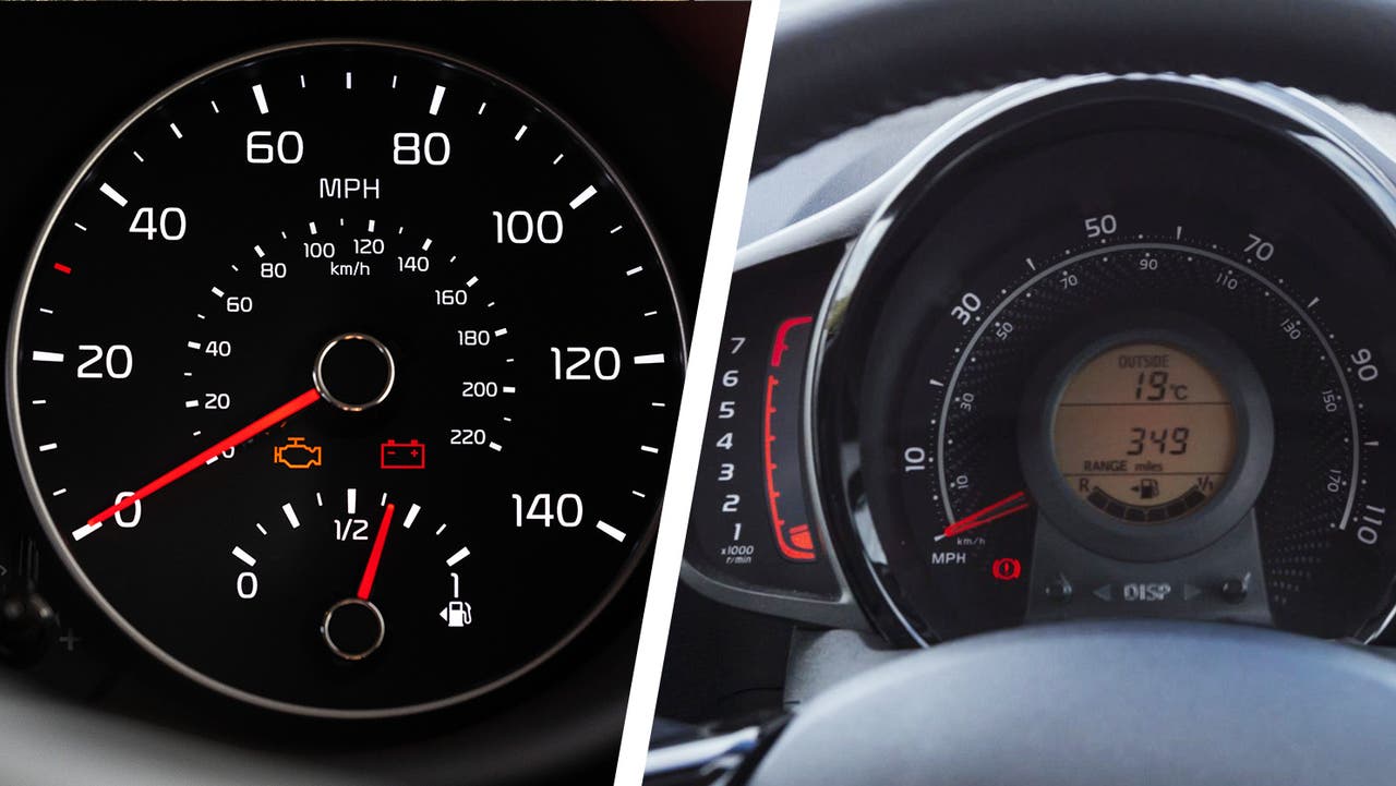 Kia Picanto vs Toyota Aygo driver's dials