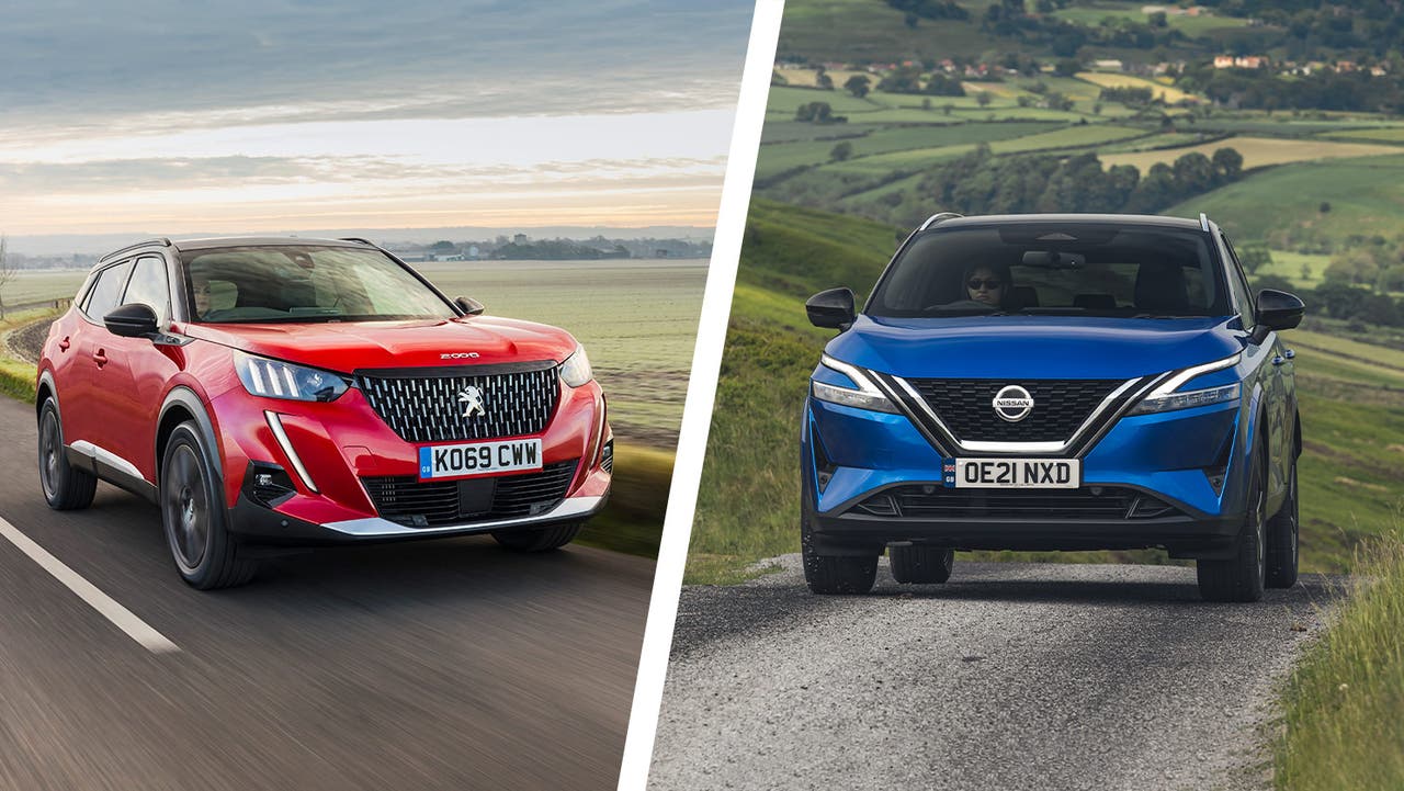 Peugeot 2008 vs Nissan Qashqai front