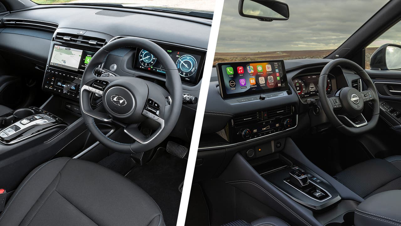 Hyundai Tucson vs Nissan Qashqai interior