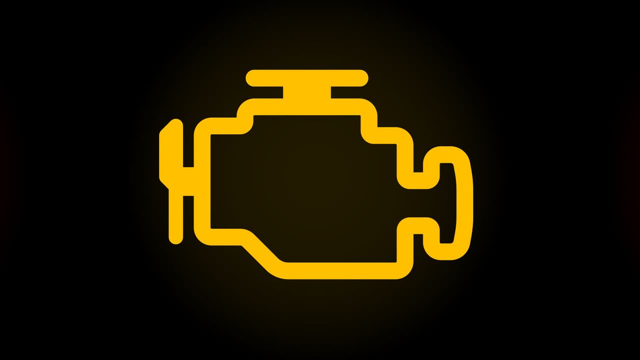 Check engine warning light