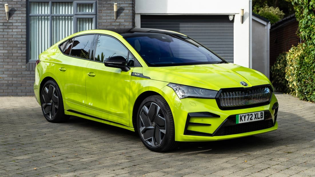 Skoda Enyaq Coupe vRS in Hyper Green