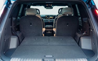 Kia EV9 boot space rear seats down