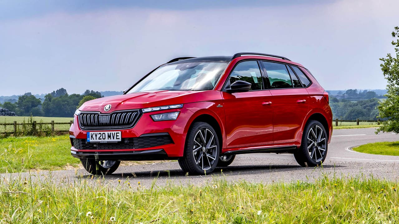 Skoda Kamiq in red, static shot