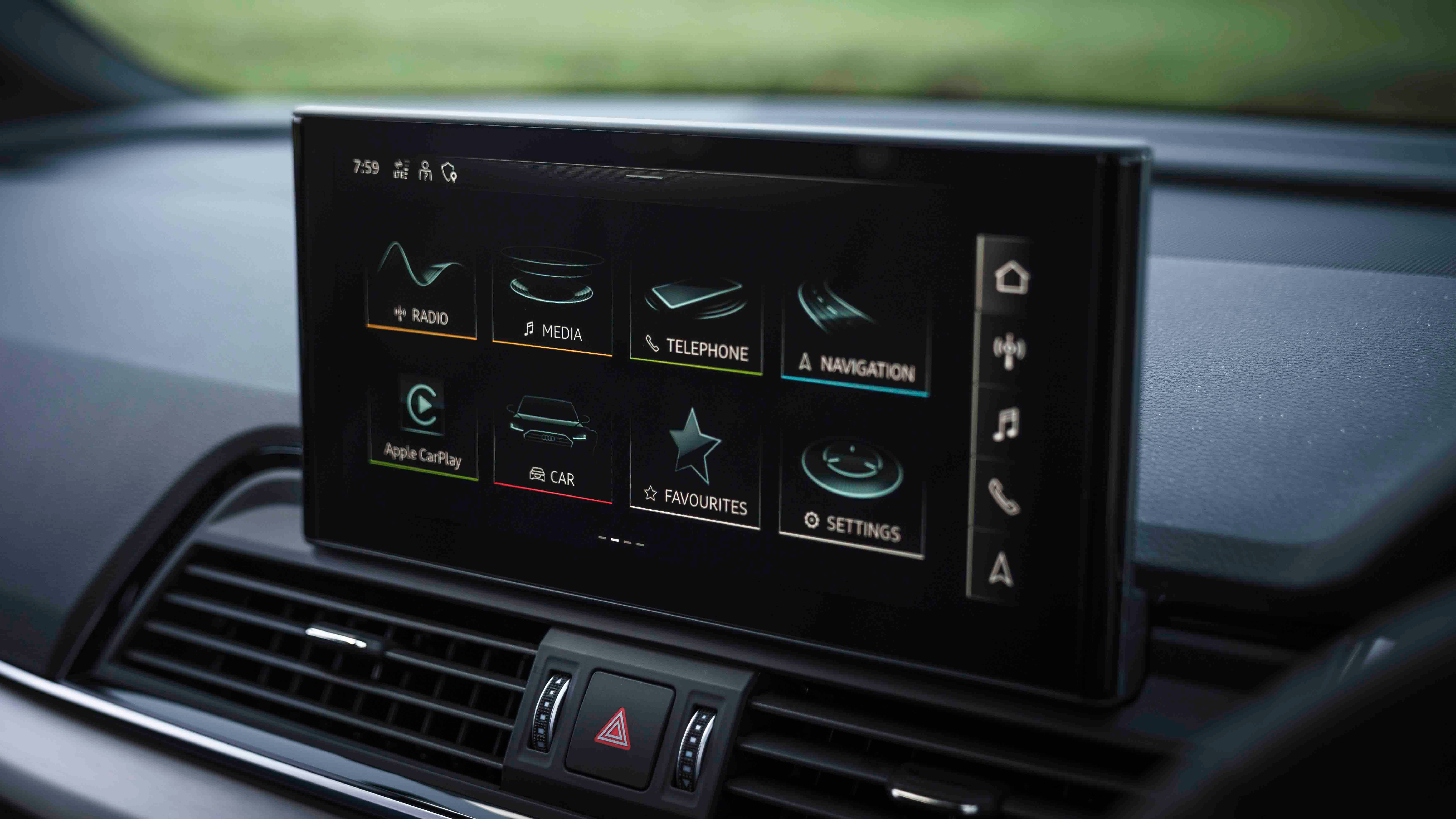 Audi Q5 home screen