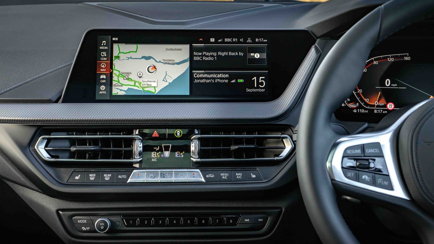 BMW 1 Series infotainment screen