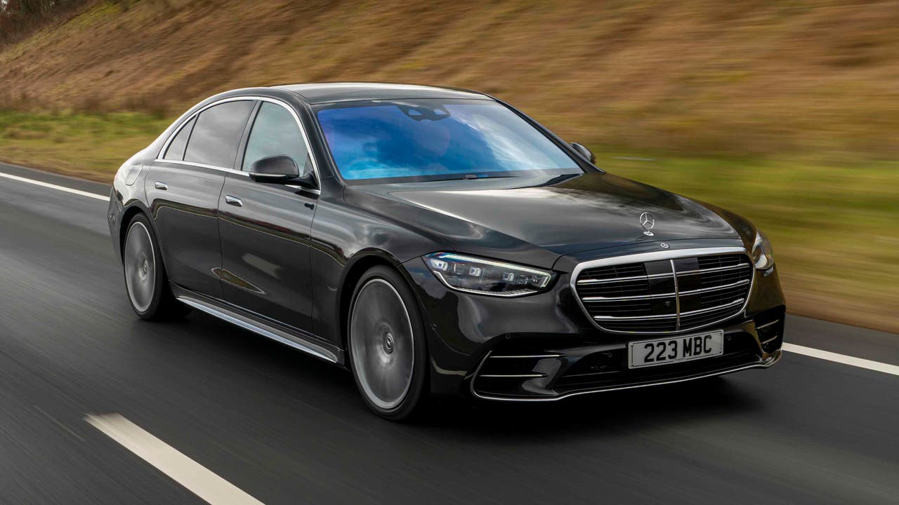 Mercedes S-Class driving