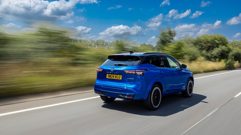 2024 Nissan Qashqai driving rear view