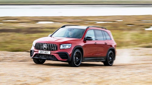 Mercedes GLB review (GLB 35 AMG) front three quarter