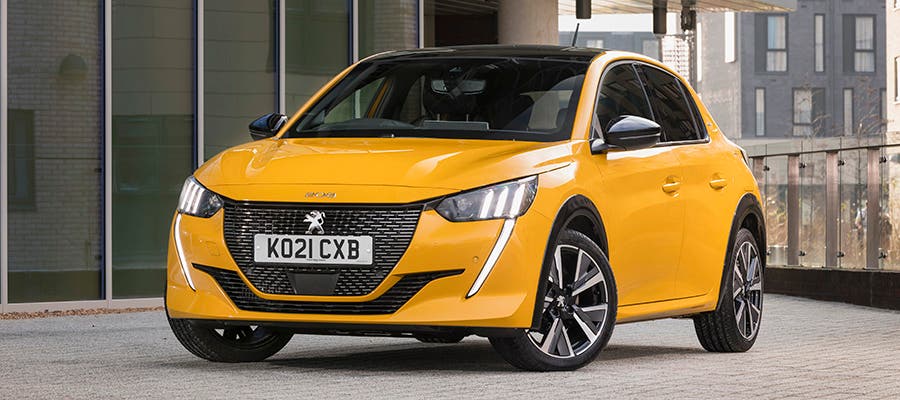 Yellow Peugeot 208