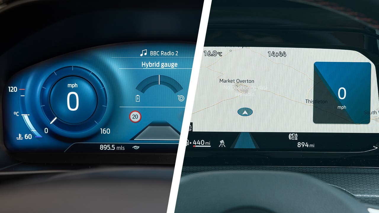 Ford Focus vs Volkswagen Golf driver's dials