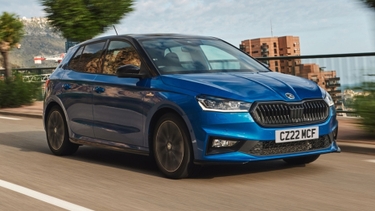 Skoda Fabia driving front view