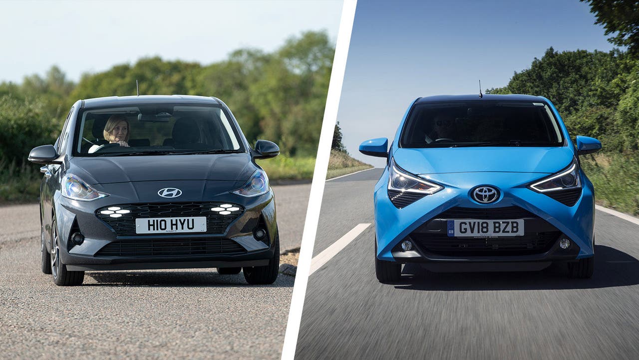 Hyundai i10 vs Toyota Aygo front