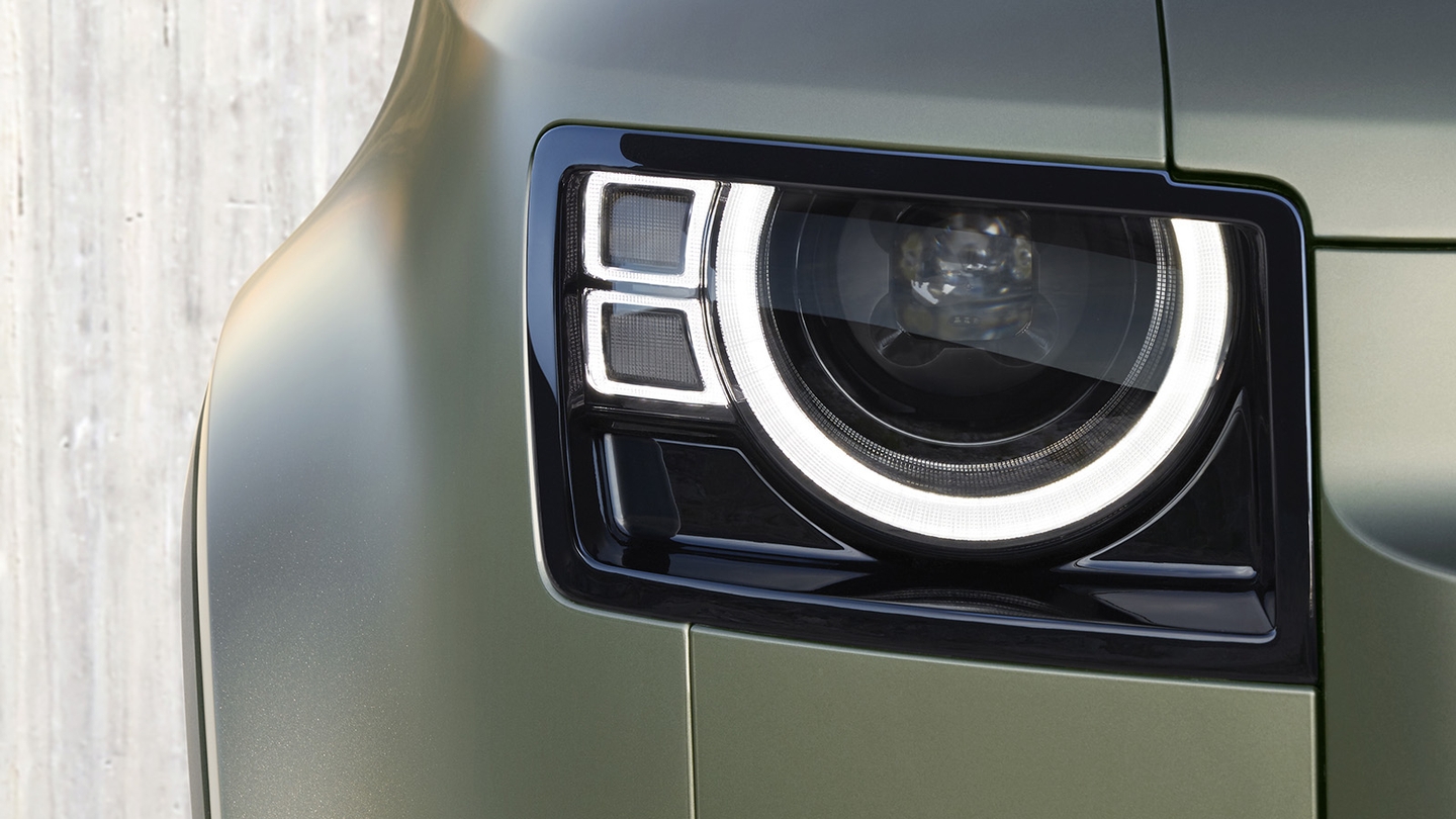 Land Rover Defender review – headlight detail