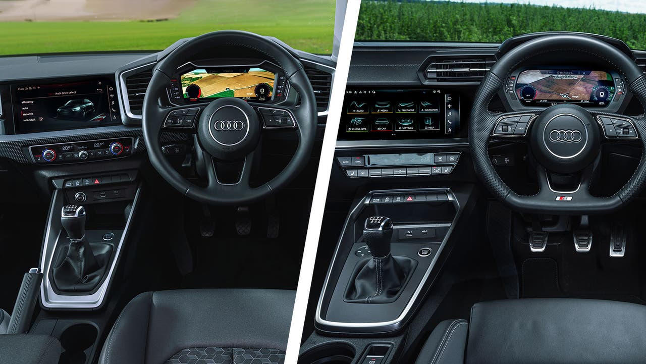 Audi A1 vs Audi A3 interior shot