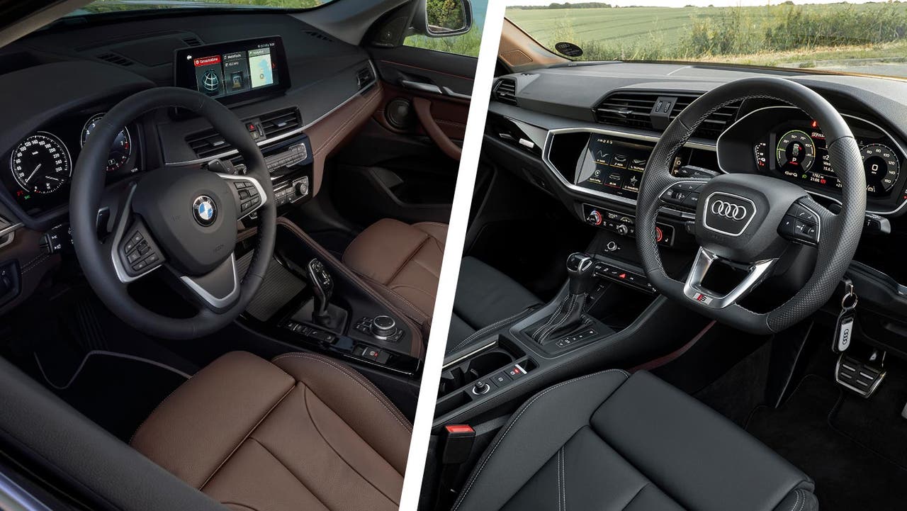 BMW X1 vs Audi Q3 interior dashboard shot