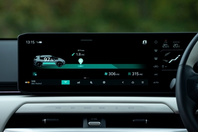 Kia EV4  infotainment screen range readout