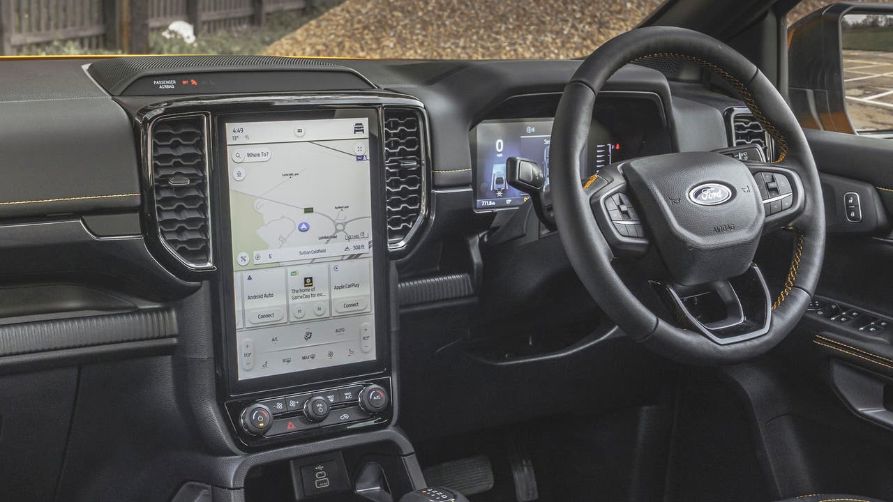 Ford Ranger Wildtrak with Sync 4 touchscreen