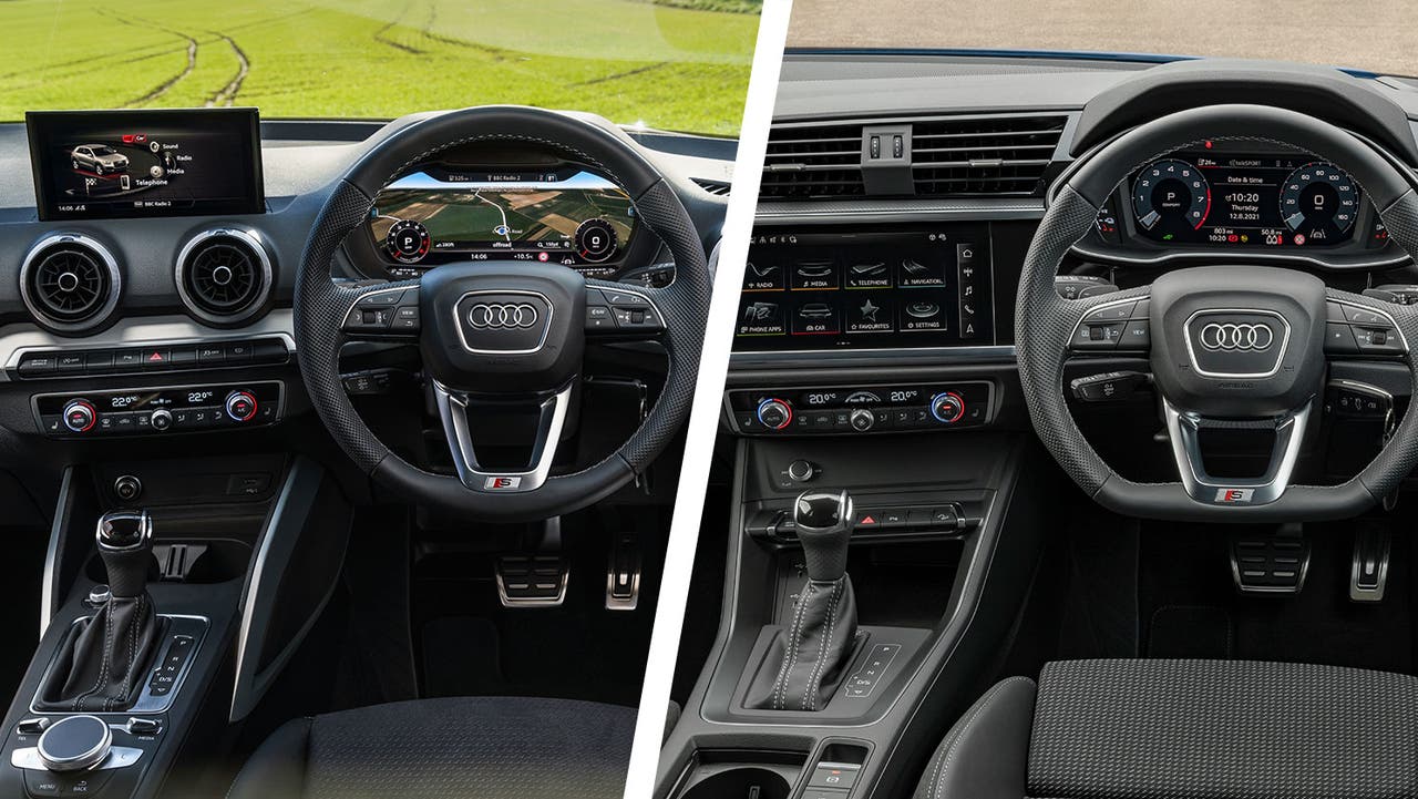 Audi Q2 vs Audi Q3 interior shot