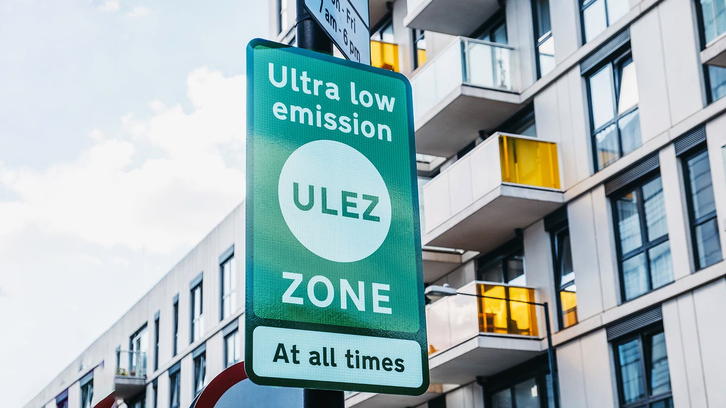 street sign indicating ultra low emission zone