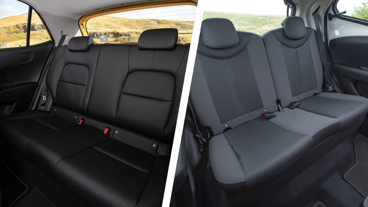 Kia Picanto vs Toyota Aygo rear seats