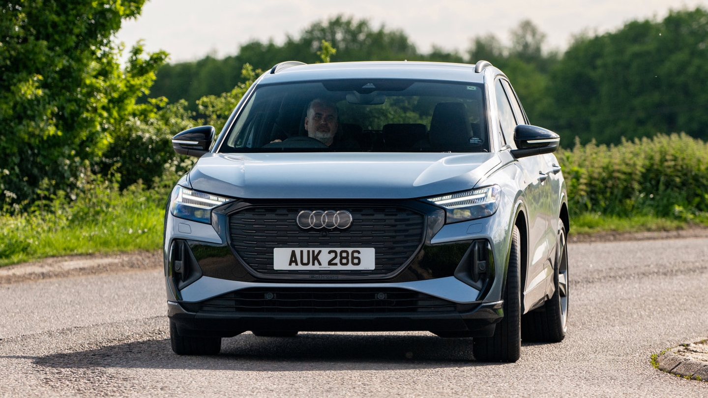 Audi Q4 driving front view