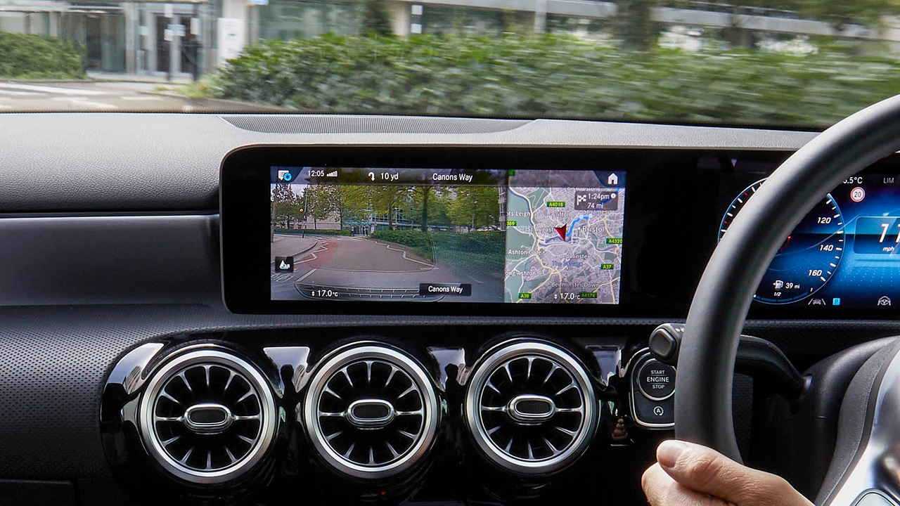 Mercedes A-Class MBUX augmented reality navigation