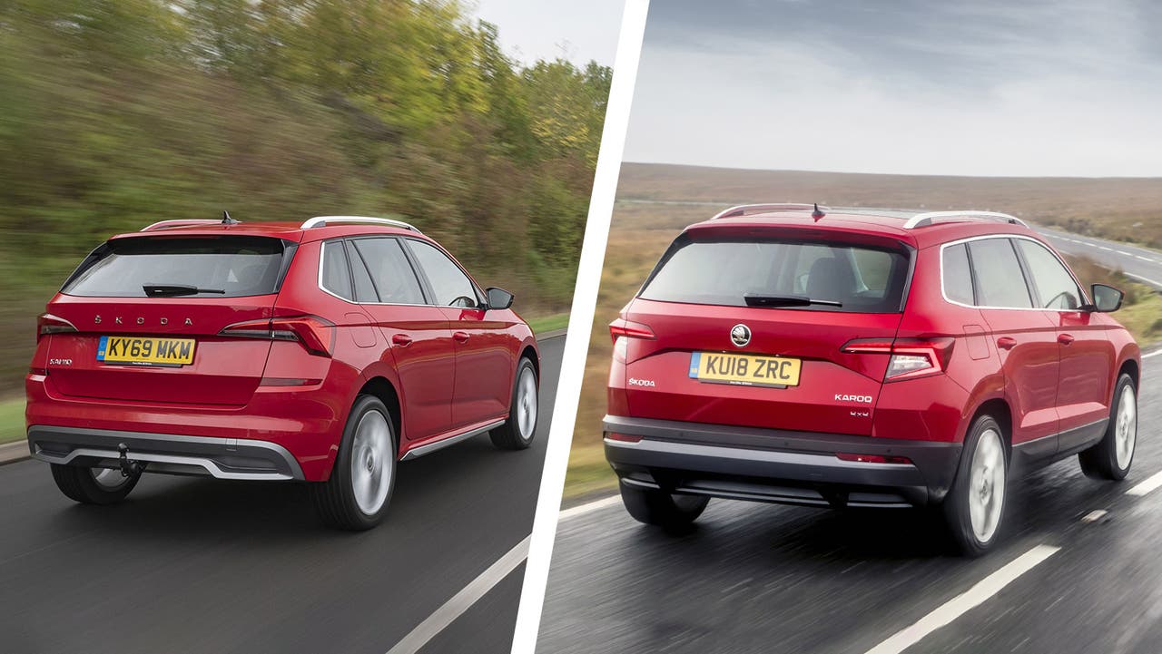 Skoda Kamiq vs Skoda Karoq – rear three quarter