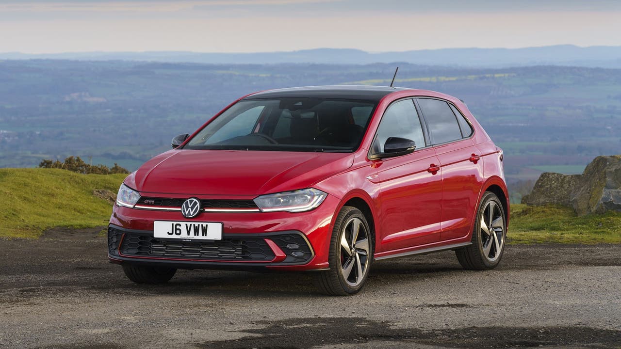 Volkswagen Polo GTI in red, static shot