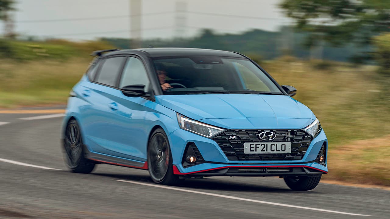 Hyundai i20N in light blue