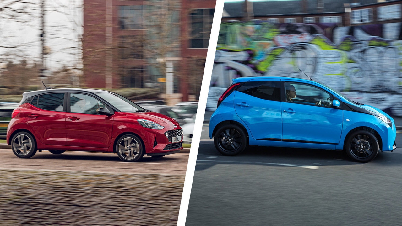 Hyundai i10 vs Toyota Aygo side